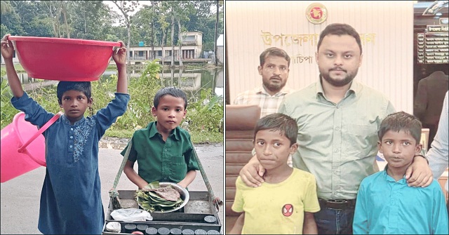 গলাচিপায় অভিভাবকহীন দুই শিশুর পাশে দাঁড়ালেন ইউএনও 