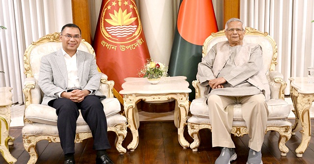 প্রধান উপদেষ্টার সঙ্গে প্রায় ২ ঘণ্টা সাক্ষাৎ তারেক রহমানের