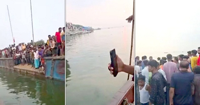 দৌলতদিয়ায় ফেরিতে ওঠার সময় বাস উল্টে নদীতে