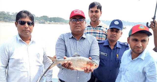 নিষেধাজ্ঞা অমান্য করে ইলিশ ধরায় ভোলায় ১০ জেলে আটক