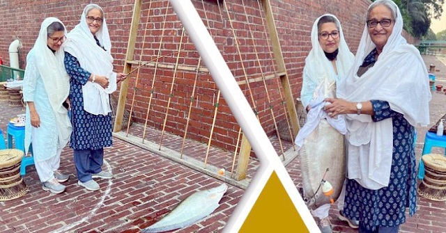 প্রধানমন্ত্রীর বড়শিতে ধরা পড়লো বড় চিতল