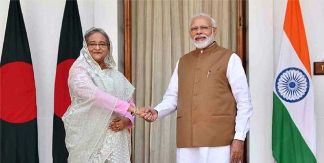 ভারত সফরে মোদির সঙ্গে দ্বিপাক্ষিক বৈঠকে বসবেন শেখ হাসিনা