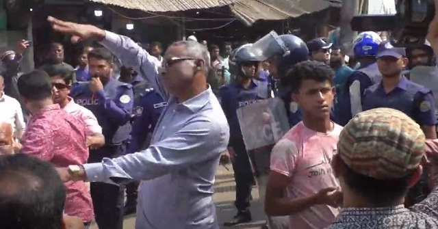 ভোলায় বিএনপির মিছিলে পুলিশের বাধা
