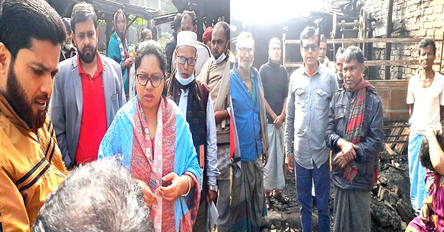 বানারীপাড়ায় অগ্নিক‍াণ্ডে ব্যবসাপ্রতিষ্ঠান পুড়ে ছাঁই