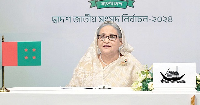 নৌকায় ভোট দিয়ে সেবা করার সুযোগ দিন: শেখ হাসিনা