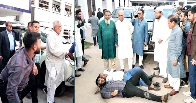 ভোলায় ২০ মিনিট অবরুদ্ধ তিন উপদেষ্টা 